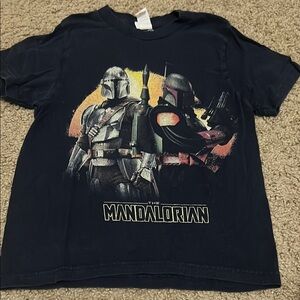 Star Wars The Mandalorian Kids Black T-Shirt